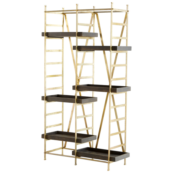 Cyan 10762 Etagere, Gold And Grey