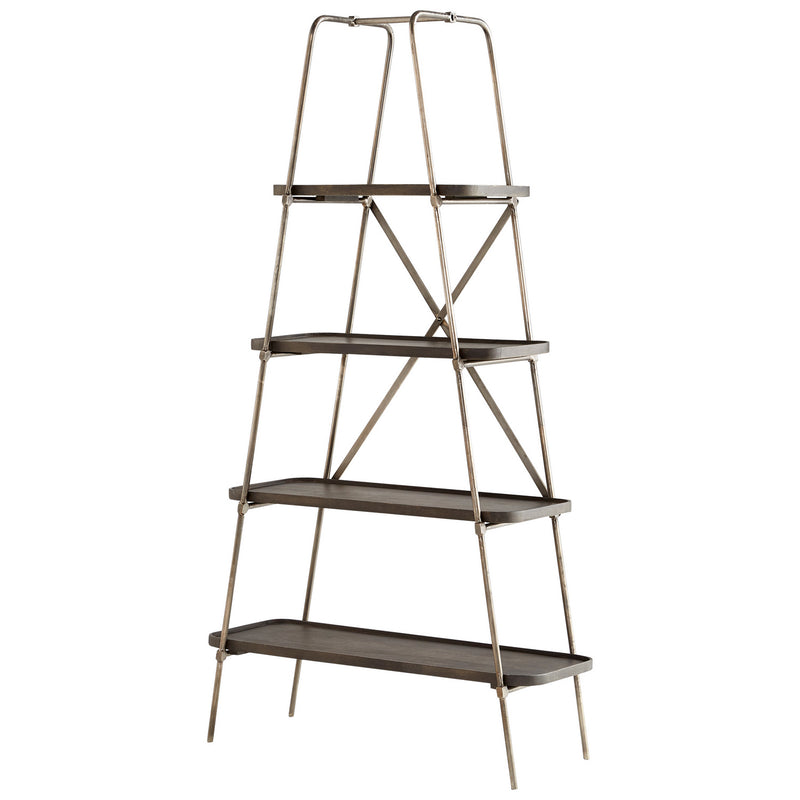 Cyan 10773 Etagere, Raw Iron And Grey