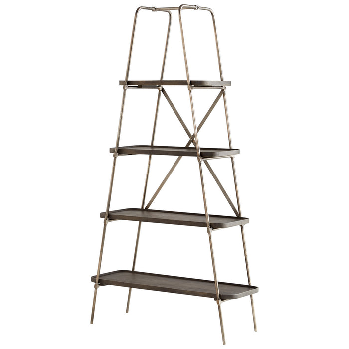 Cyan 10773 Etagere, Raw Iron And Grey