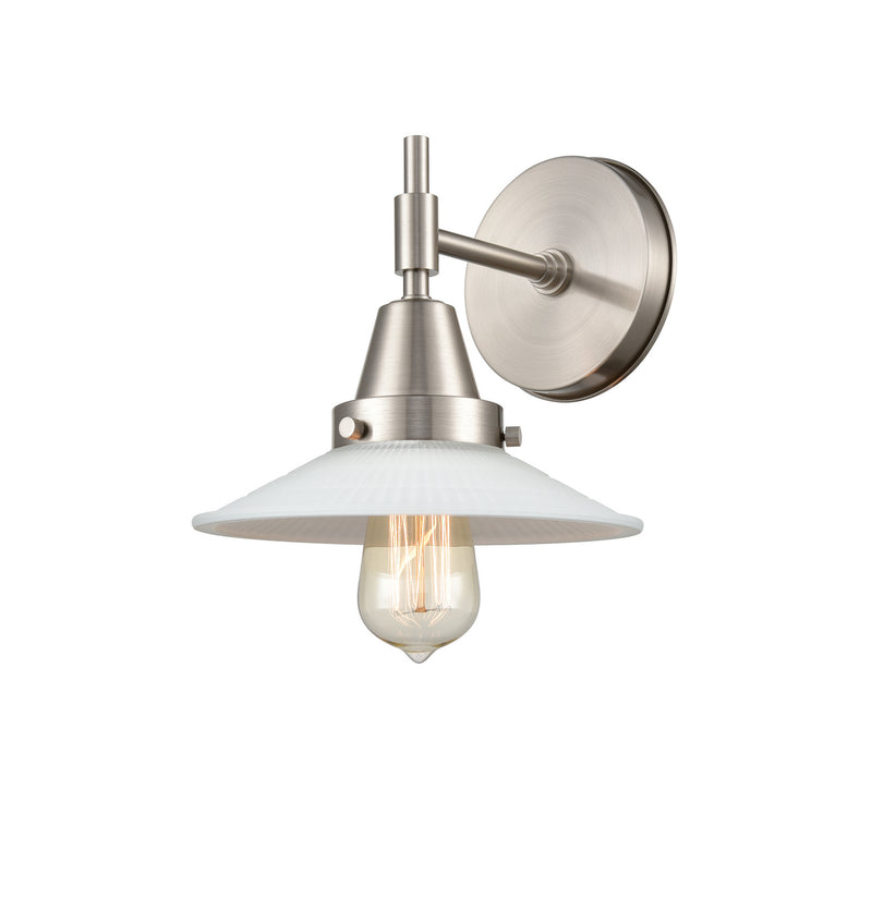 Innovations 447-1W-SN-G1 One Light Wall Sconce, Satin Nickel