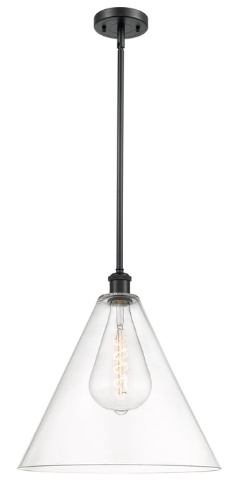 Innovations 516-1S-BK-GBC-162 One Light Pendant, Matte Black