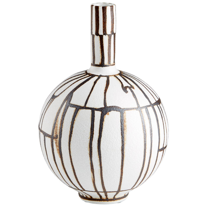 Cyan 10798 Vase, Ebony And White