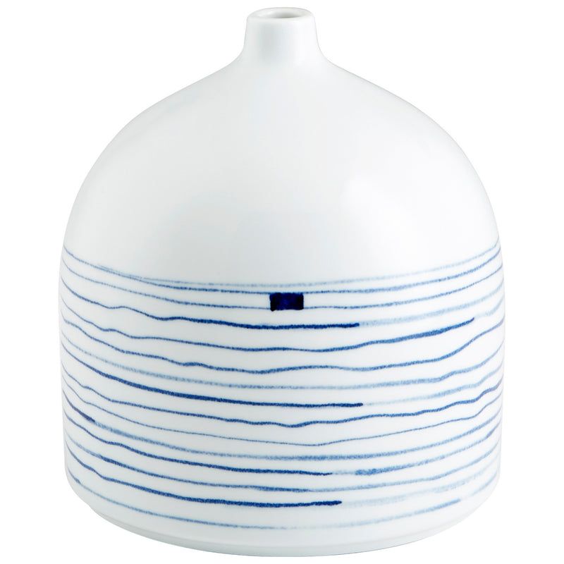 Cyan 10802 Vase, Blue And White