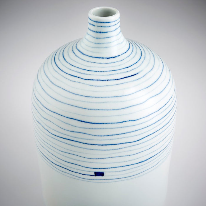 Cyan 10803 Vase, Blue And White