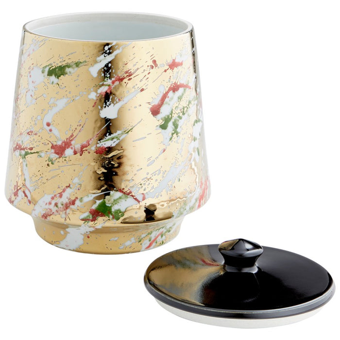 Cyan 10808 Container, Multi-Color Glaze