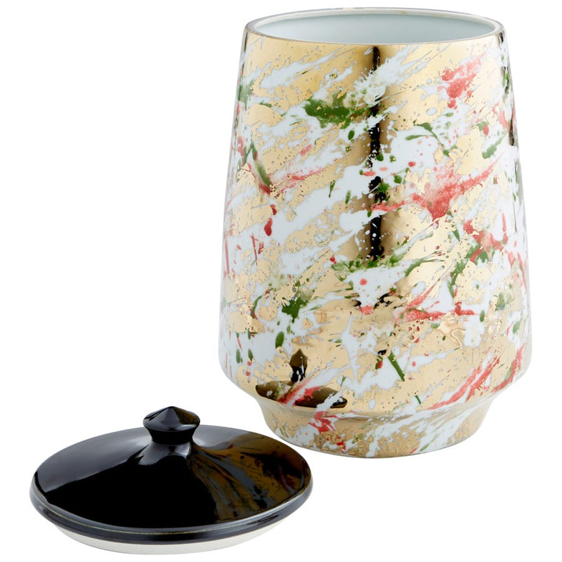 Cyan 10809 Container, Multi-Color Glaze