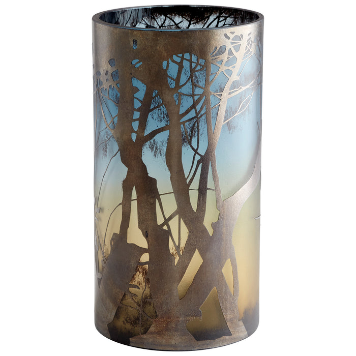 Cyan 10849 Vase, Green And Blue