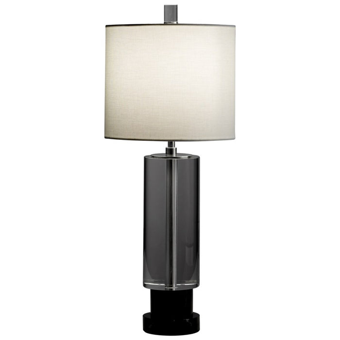 Cyan 10955 One Light Table Lamp, Clear And Black