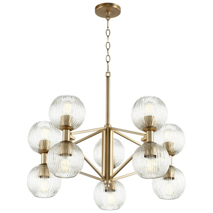 Cyan 10962 Ten Light Chandelier, Aged Brass