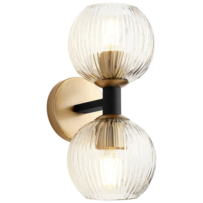 Cyan 10964 Two Light Wall Mount, Noir / Aged Brass
