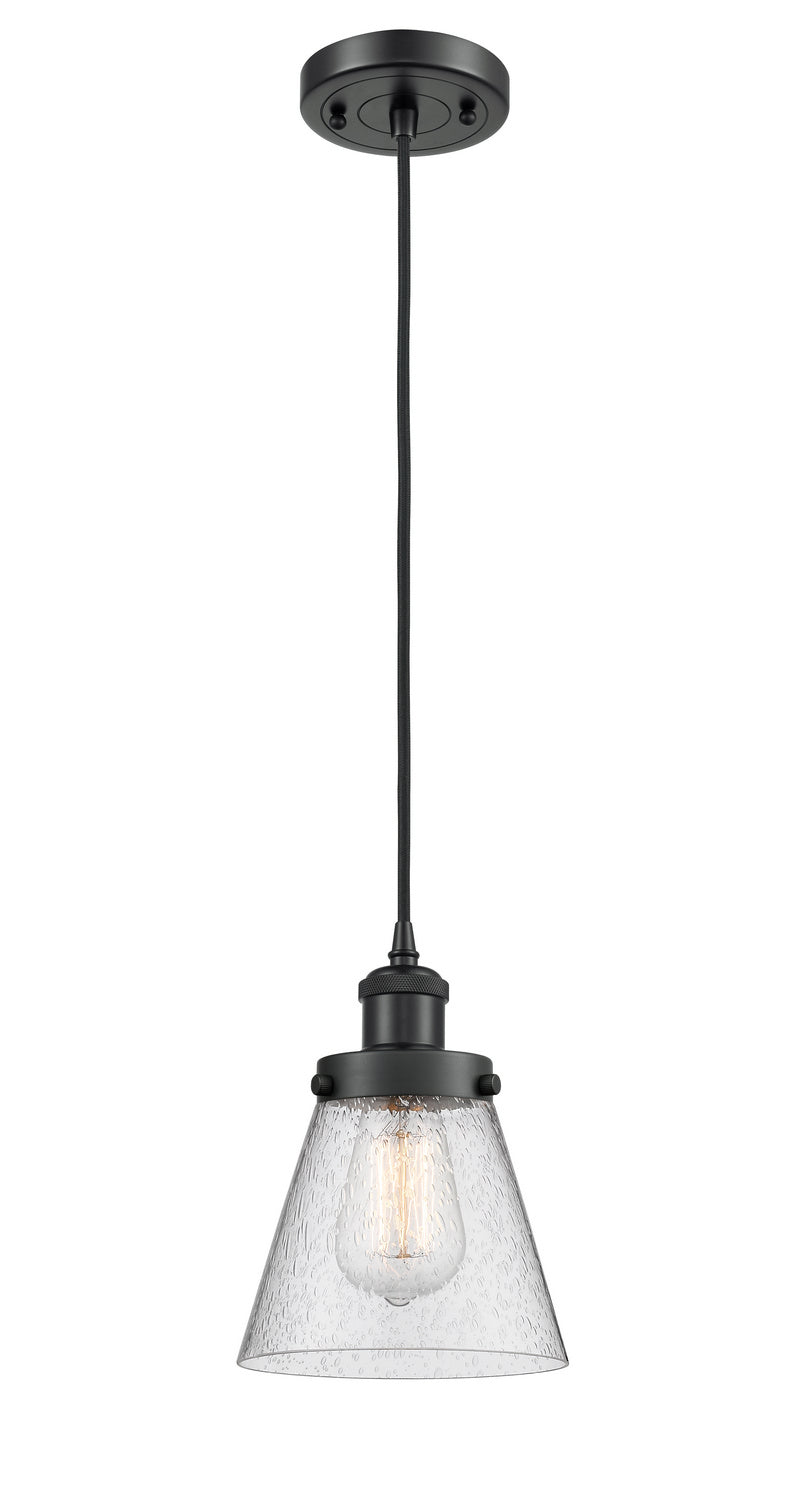 Innovations 916-1P-BK-G64 One Light Mini Pendant, Matte Black