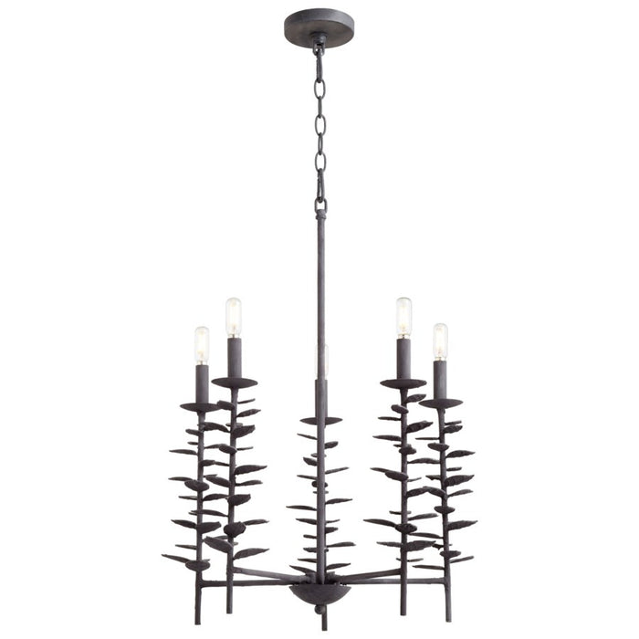 Cyan 10974 Five Light Chandelier, Noir
