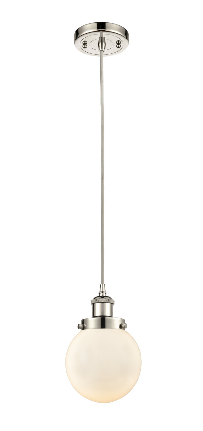 Innovations 916-1P-PN-G201-6 One Light Mini Pendant, Polished Nickel