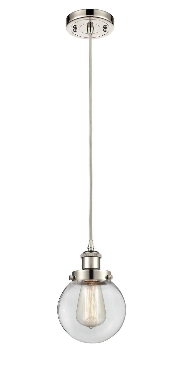 Innovations 916-1P-PN-G202-6 One Light Mini Pendant, Polished Nickel