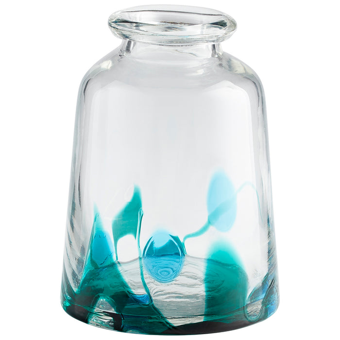 Cyan 11070 Vase, Blue/Clear