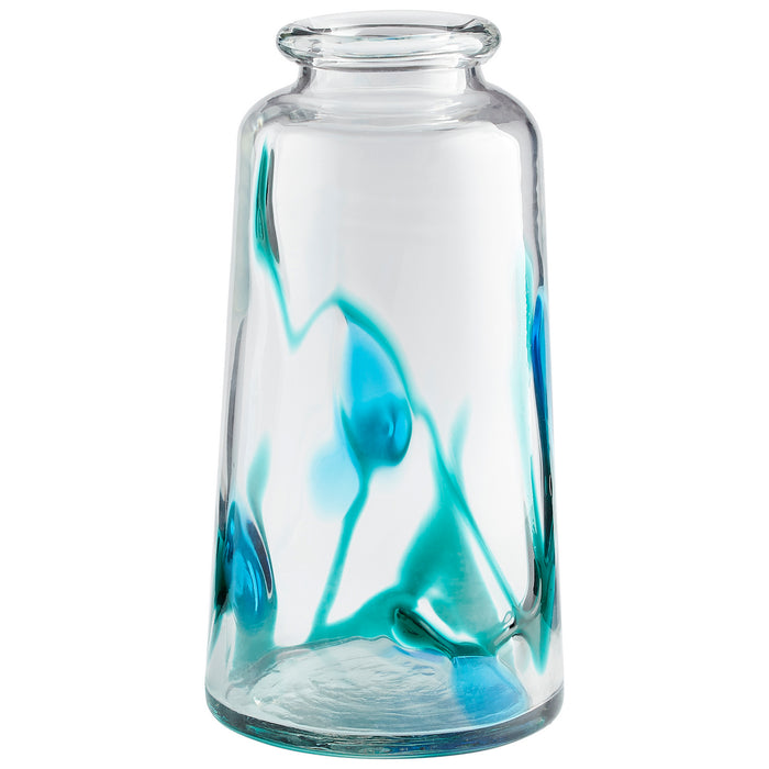 Cyan 11071 Vase, Blue/Clear