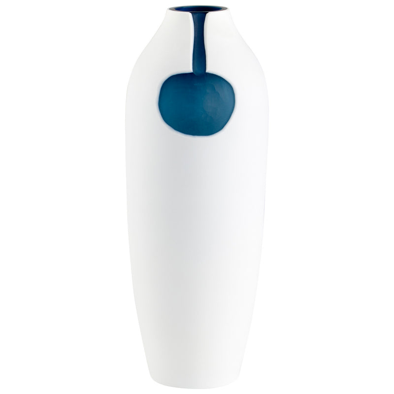 Cyan 11109 Vase, Blue And White