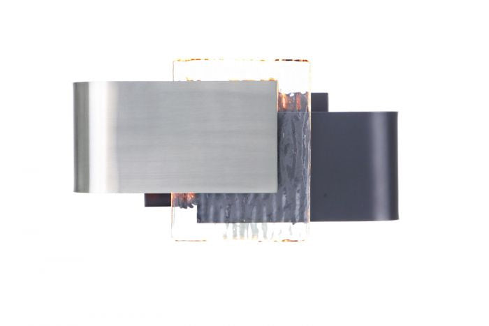 Craftmade 11912FBPLN-LED LED Wall Sconce, Flat Black / Polished Nickel