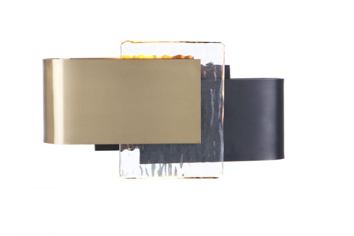Craftmade 11912FBSB-LED LED Wall Sconce, Flat Black/Satin Brass