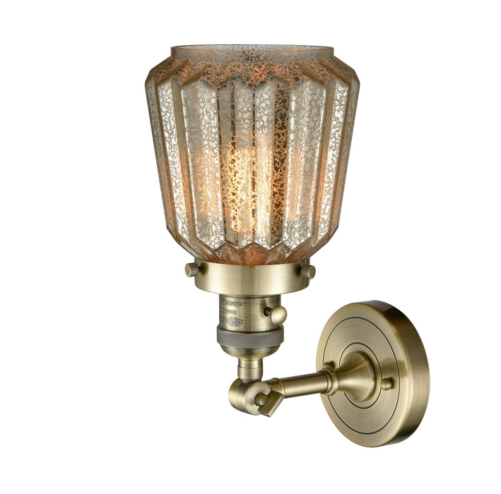 Innovations 203SW-AB-G146 One Light Wall Sconce, Antique Brass