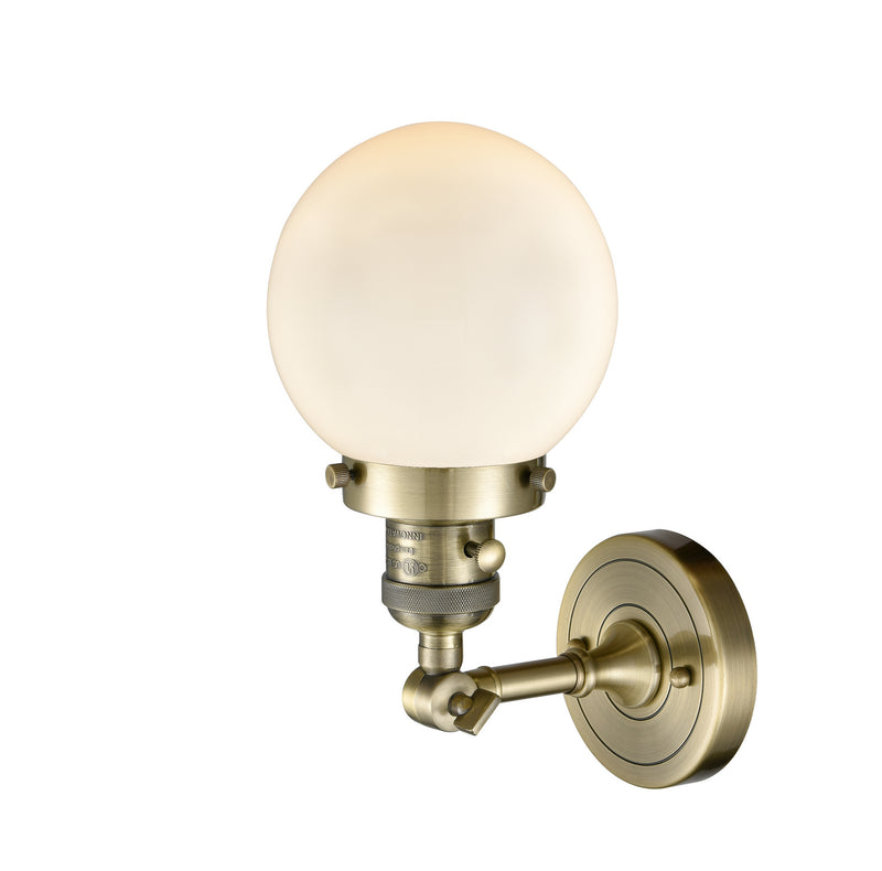 Innovations 203SW-AB-G201-6 One Light Wall Sconce, Antique Brass