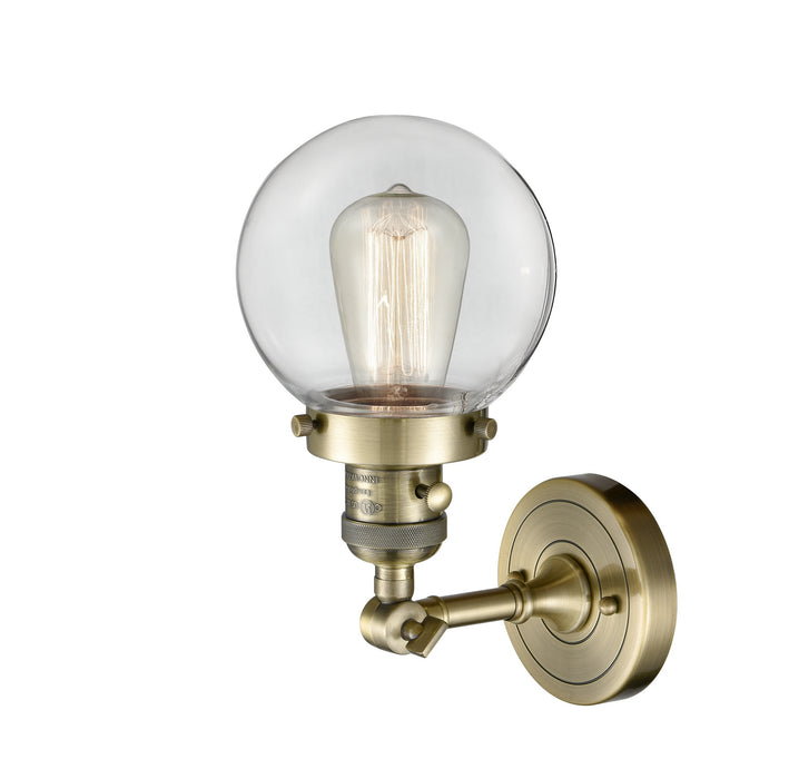 Innovations 203SW-AB-G202-6 One Light Wall Sconce, Antique Brass