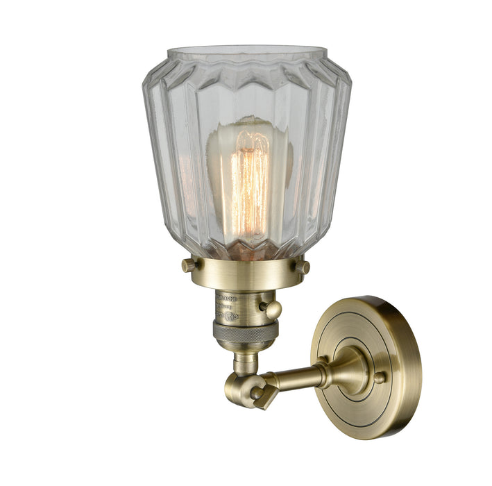 Innovations 203SW-AB-G142 One Light Wall Sconce, Antique Brass