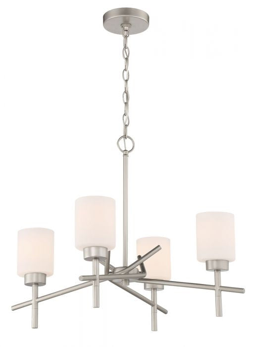 Craftmade 54624-SN Four Light Chandelier, Satin Nickel