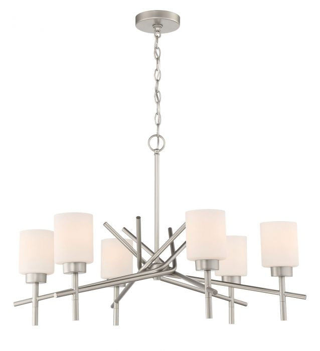 Craftmade 54626-SN Six Light Chandelier, Satin Nickel