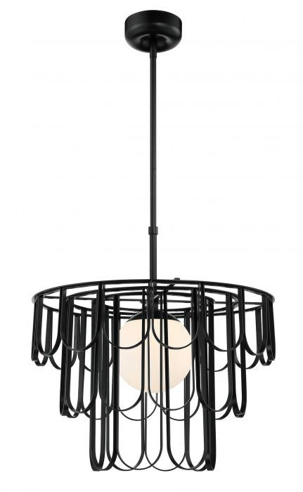 Craftmade 54992-FB One Light Pendant, Flat Black