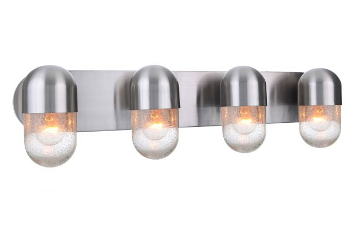 Craftmade 55004-BNK Four Light Vanity, Brushed Polished Nickel