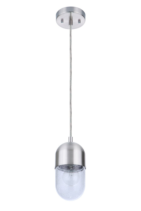 Craftmade 55091-BNK One Light Mini Pendant, Brushed Polished Nickel