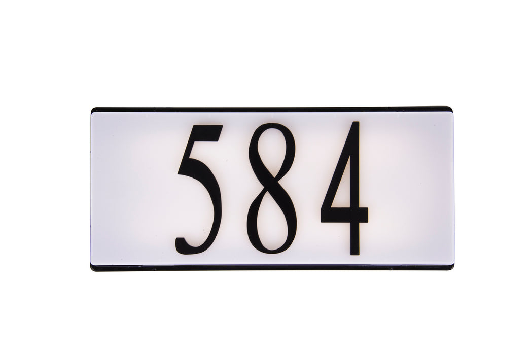 Craftmade AP1000-FB-LED LED Illuminated Address Plaque, Flat Black