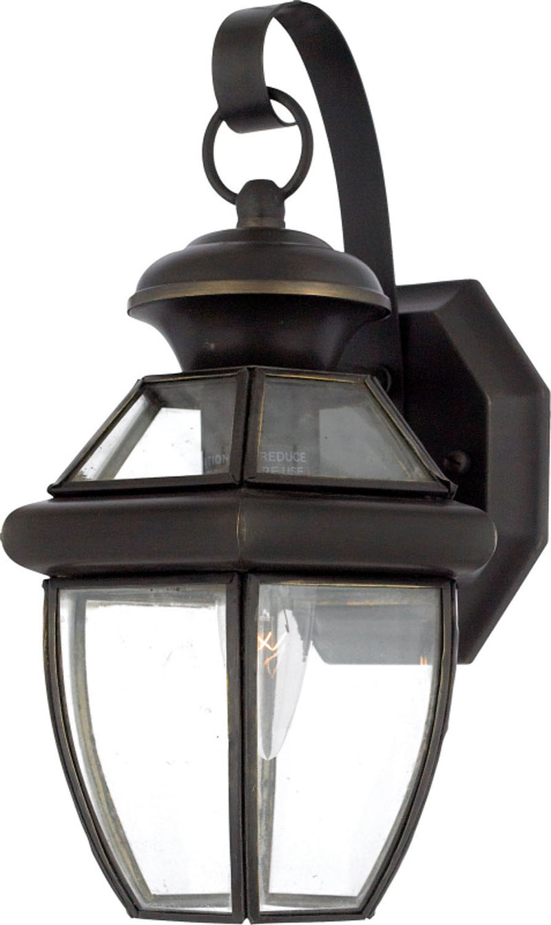 Quoizel NY8315Z One Light Outdoor Wall Lantern, Medici Bronze