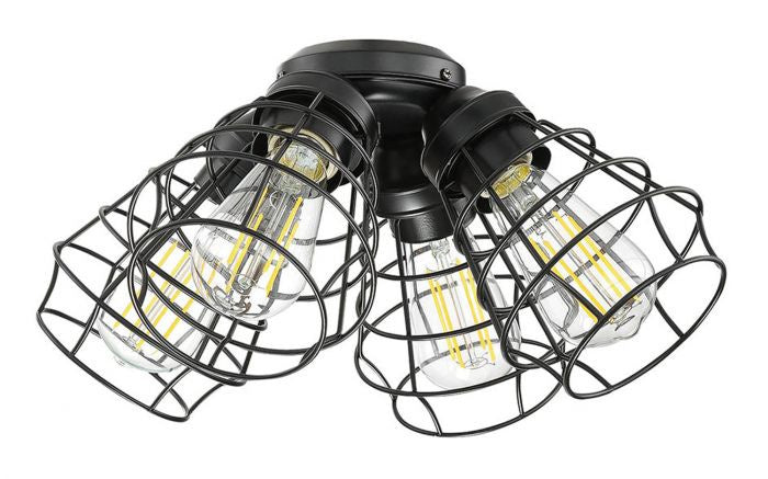 Craftmade LK405101-FB-LED LED Fan Light Kit, Flat Black