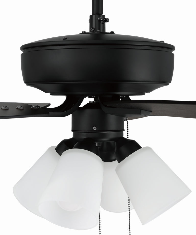 Craftmade P114FB5-52FBGW 52"Ceiling Fan, Flat Black