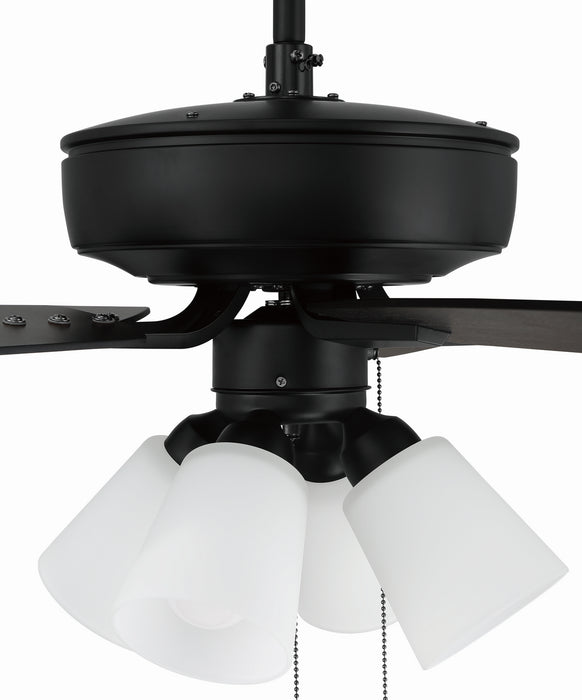 Craftmade P114FB5-52FBGW 52"Ceiling Fan, Flat Black