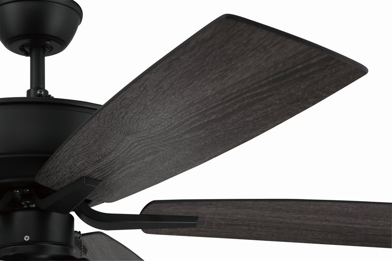 Craftmade P114FB5-52FBGW 52"Ceiling Fan, Flat Black
