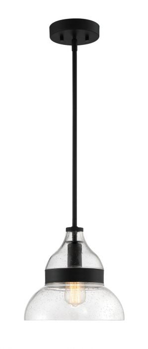 Craftmade P960FB1 One Light Mini Pendant, Flat Black