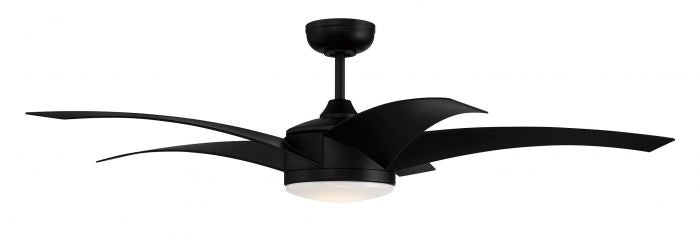 Craftmade PUR54FB5 54"Ceiling Fan, Flat Black