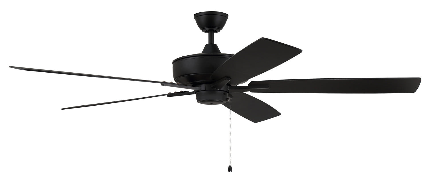 Craftmade S60FB5-60FBGW 60"Ceiling Fan, Flat Black