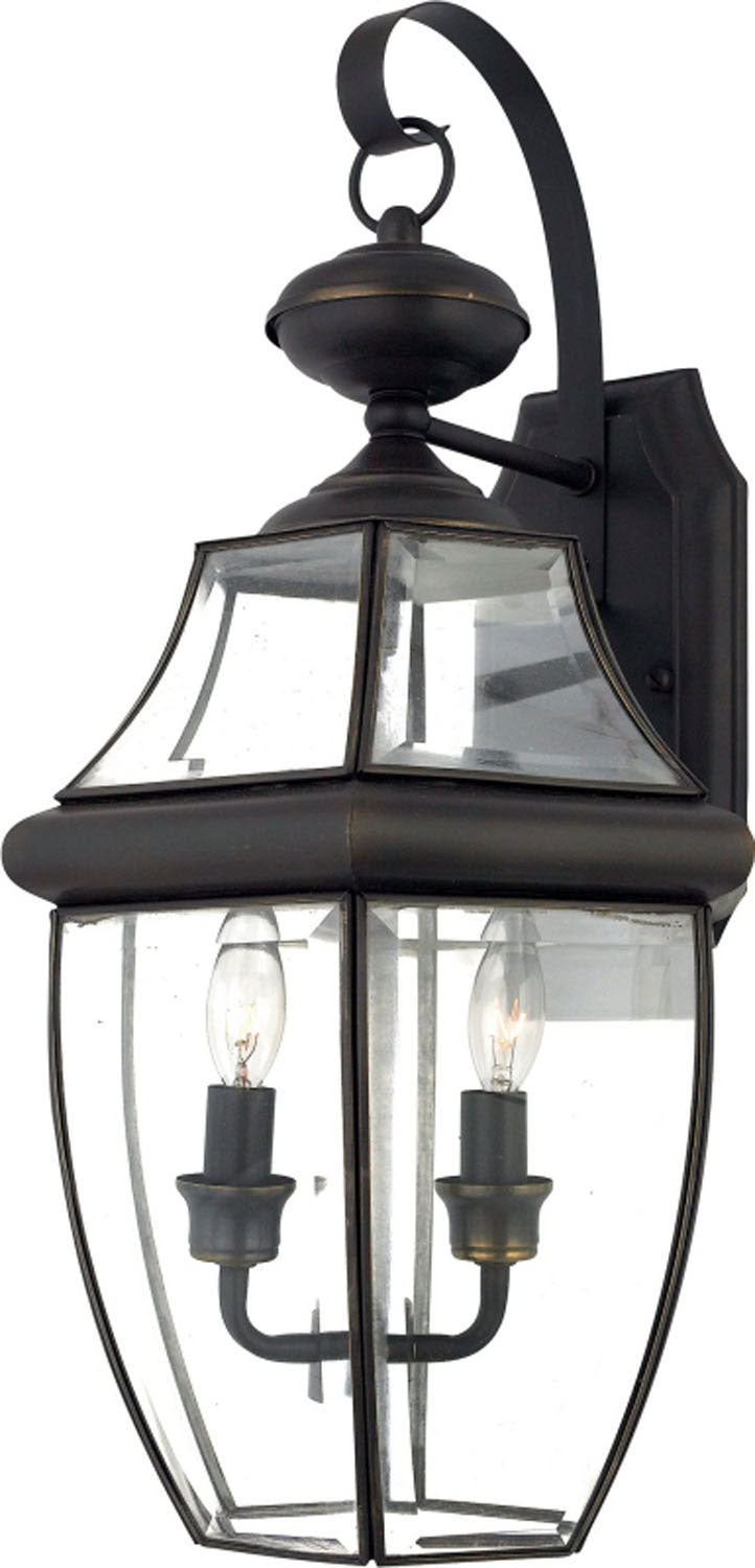 Quoizel NY8317Z Two Light Outdoor Wall Lantern, Medici Bronze