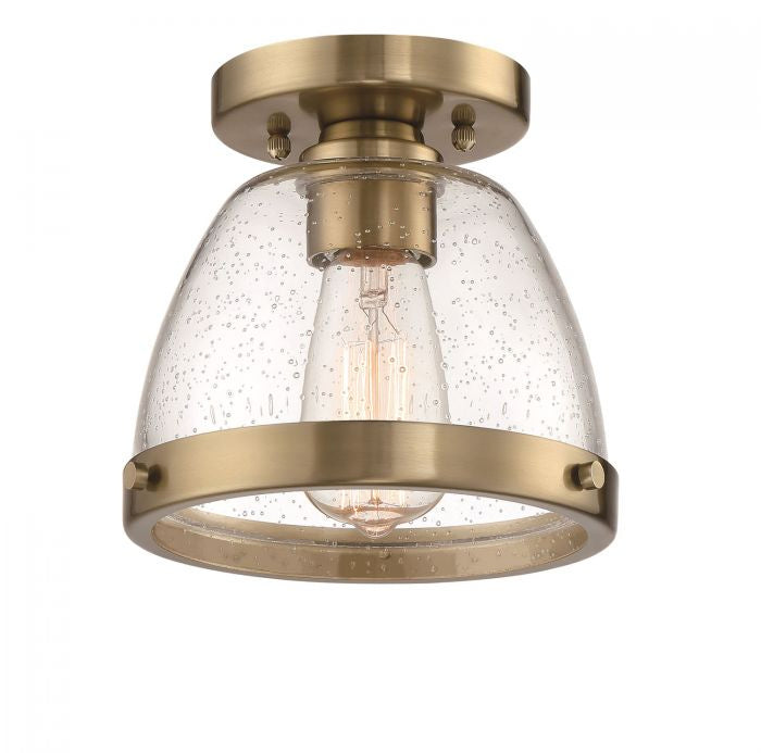 Craftmade X1408-SB One Light Flushmount, Satin Brass