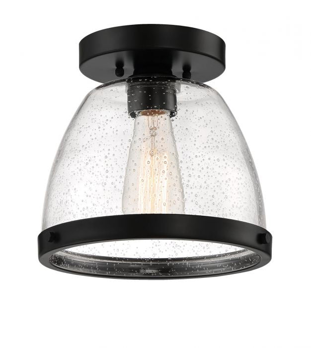 Craftmade X1410-FB One Light Flushmount, Flat Black