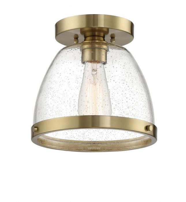 Craftmade X1410-SB One Light Flushmount, Satin Brass