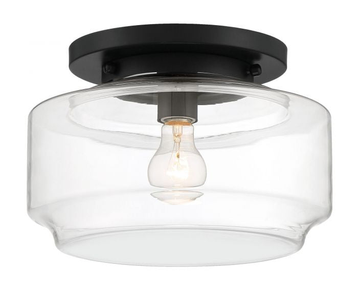 Craftmade X3112-FB One Light Flushmount, Flat Black