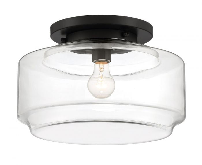 Craftmade X3114-FB One Light Flushmount, Flat Black