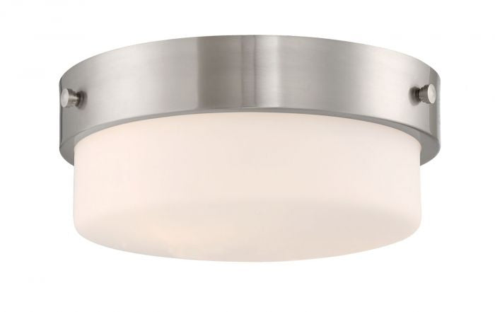 Craftmade X3212-BNK Two Light Flushmount, Brushed Polished Nickel