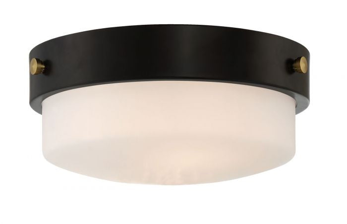 Craftmade X3212-FB Two Light Flushmount, Flat Black