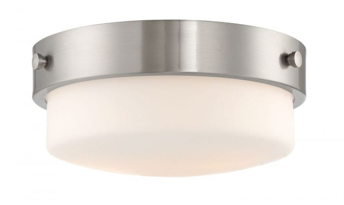 Craftmade X3214-BNK Two Light Flushmount, Brushed Polished Nickel